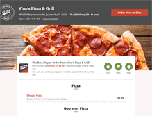 Tablet Screenshot of myvinospizza.com